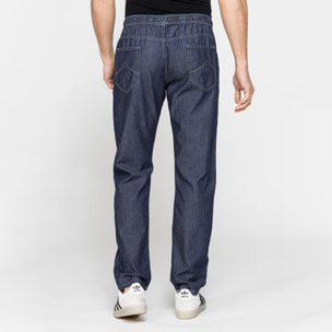 JOGGER JEANS IN DENIM LEGGERO CON ELASTICO IN VITA