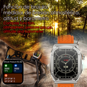 Smartwatch Z79 Max doble pulsera. Monitor de salud, tensión, etc. Modos deportivos, split screen, llamadas BT.