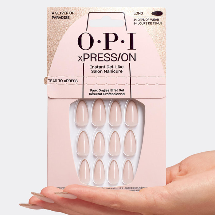 xPRESS/ON - A Sliver of Paradise - Faux ongles réutilisables, effet gel - Jusqu'à 14 jours de tenue