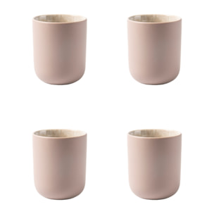 Lot de 4 tasses taupe - "Iris"