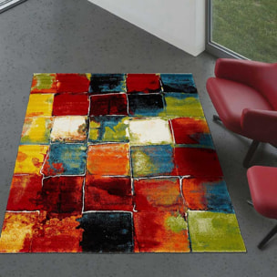 Tapis géométrique déstructuré BEHE multicolore