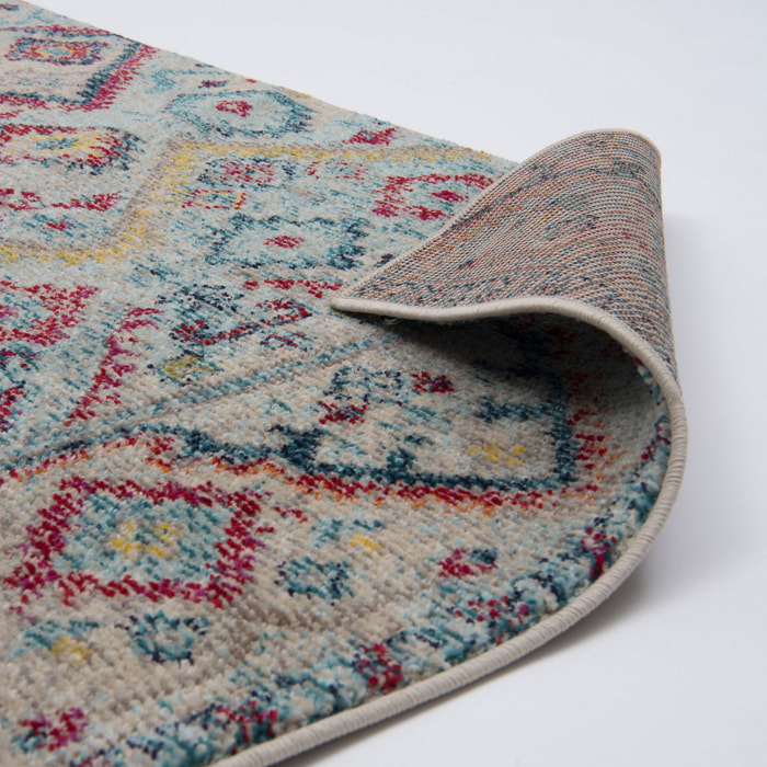 Anatolia - Tapis de salon vintage en laine artificielle, multicolore