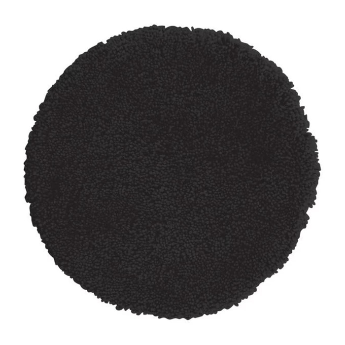 Tapis de bain rond microfibre HIGHLAND Noir Spirella