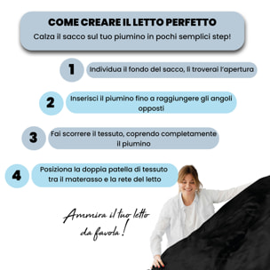 PARURE COPRIPIUMINO NATURAL COLOR SINGOLO - 100% COTONE MADE IN ITALY