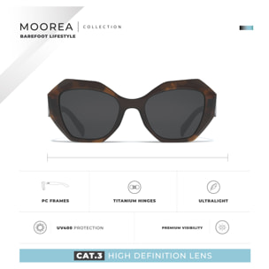 Gafas de Sol Moorea Marron Hanukeii para hombre y mujer