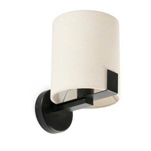 NILA Lampe applique noire et blanc cassé