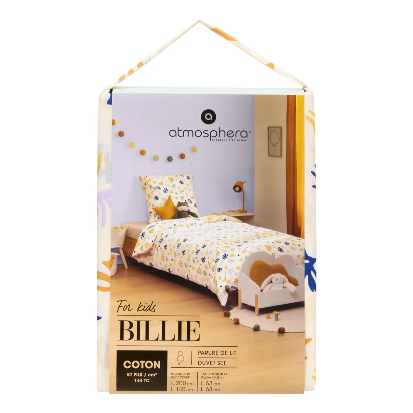 Parure de lit imprimée Billie 140x200 motif organique