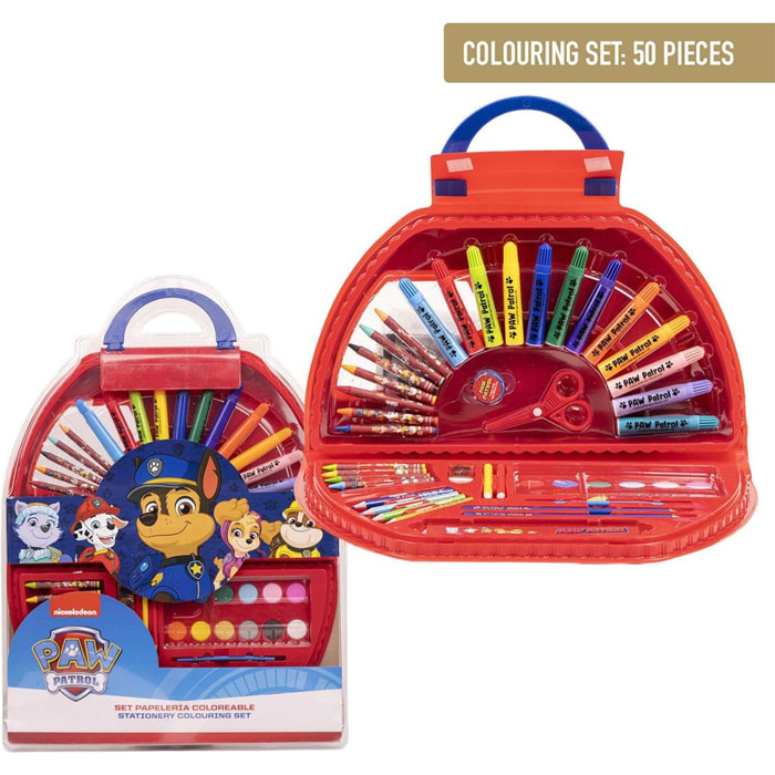 Set Papelería Coloreable 50 Piezas Paw Patrol