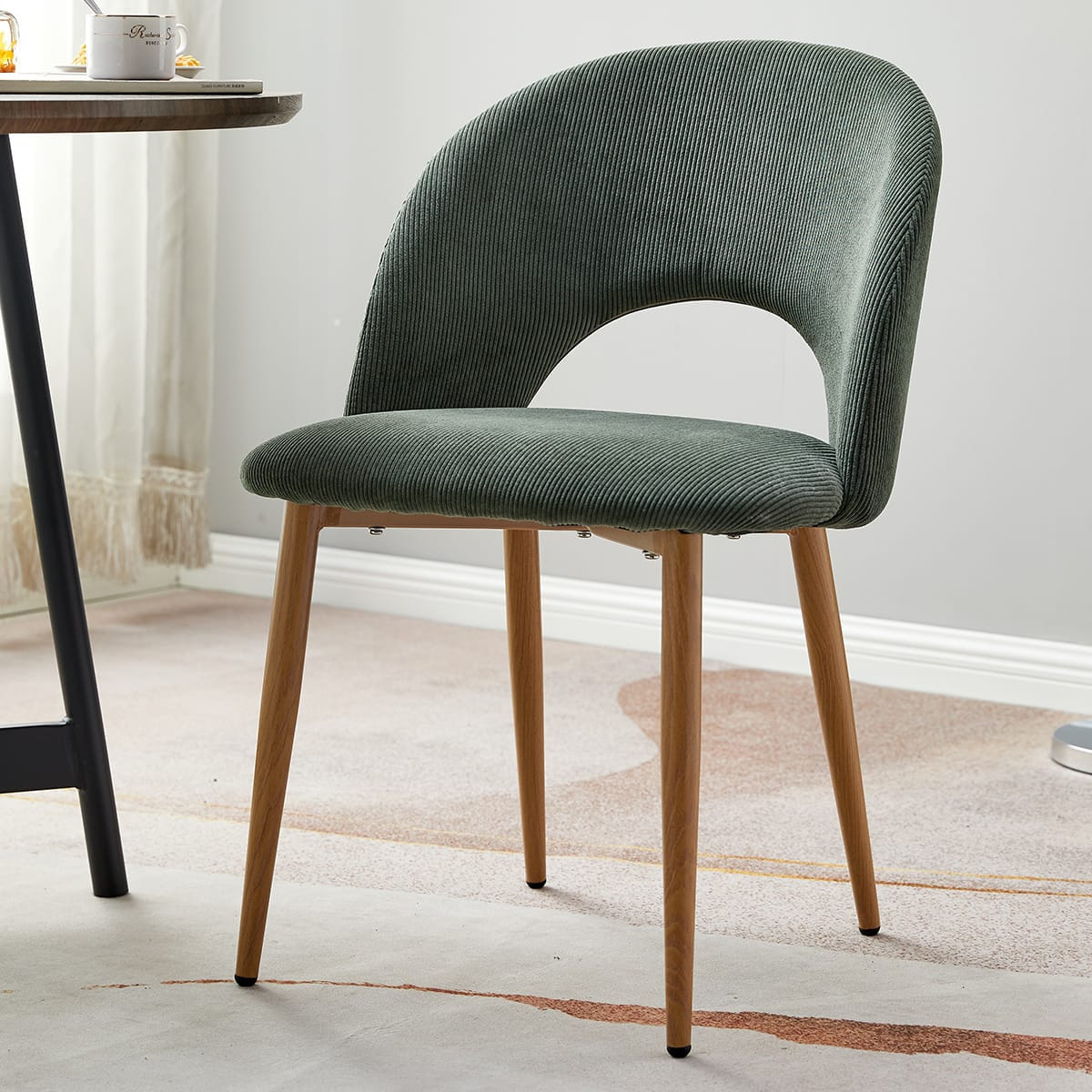 Lot de 2 chaises en velours côtelé - MOSS