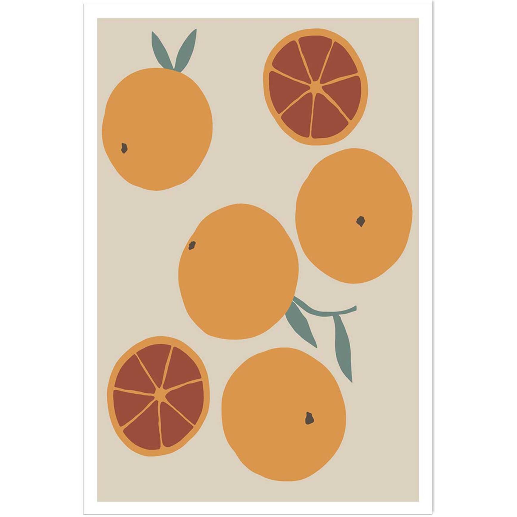 Affiche  orange fraiche Affiche seule