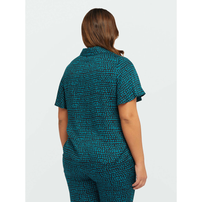 Fiorella Rubino - Camicia con fantasia stampata - Verde