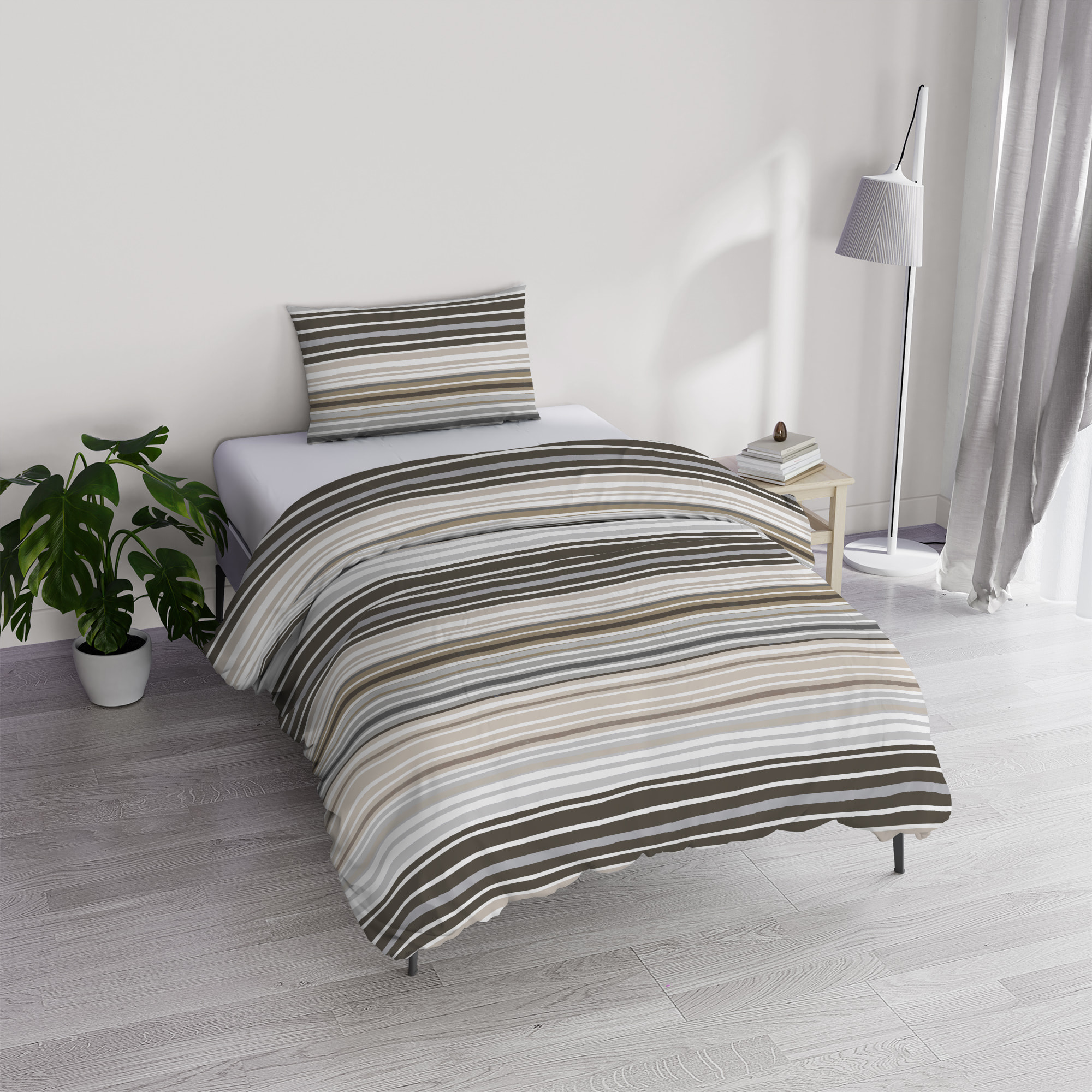 PARURE COPRIPIUMINO RIVER SINGOLO TIGRI