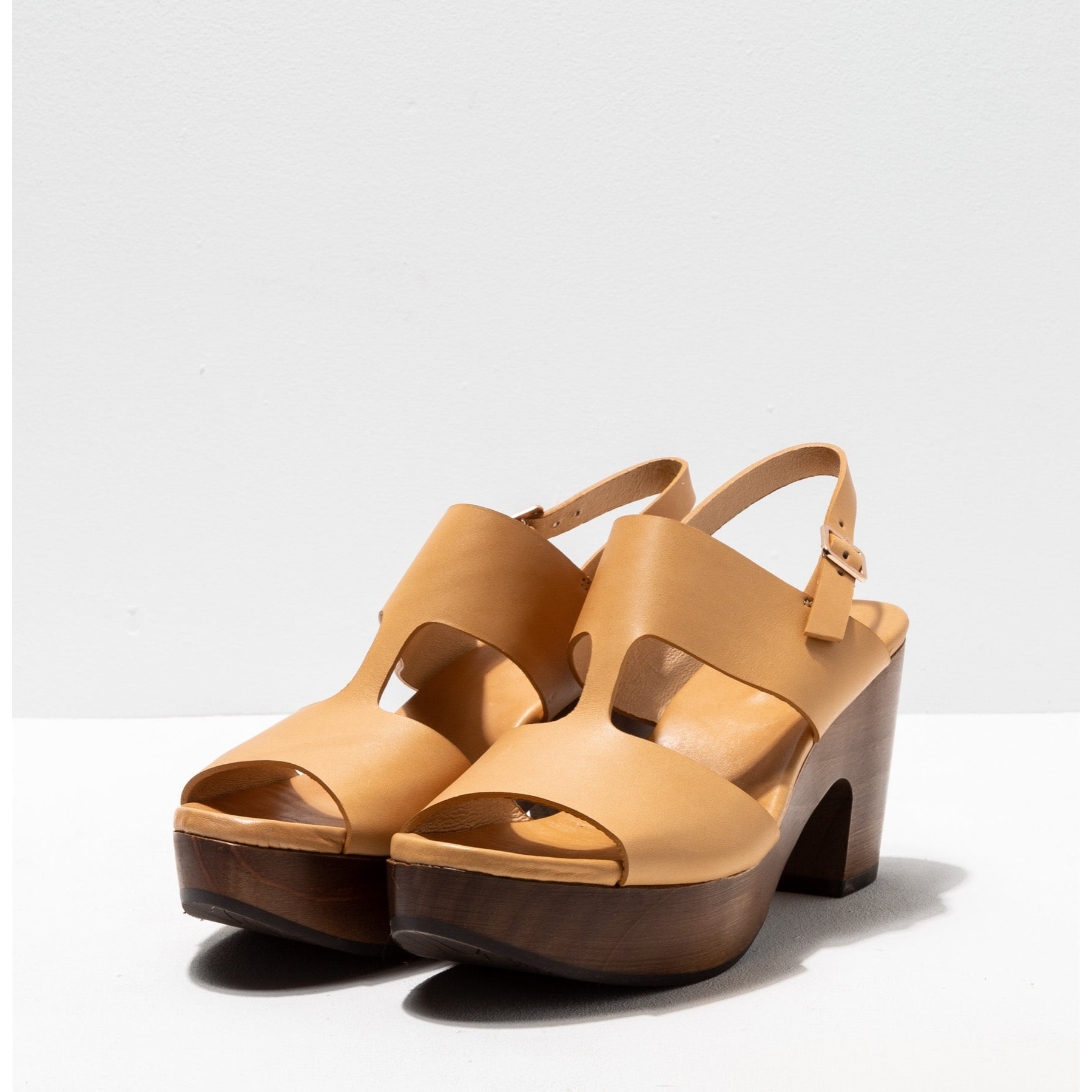 Sandalias con tacón S3270 RESTORED SKIN WOOD/ ST.LAURENT SANDAL color Wood