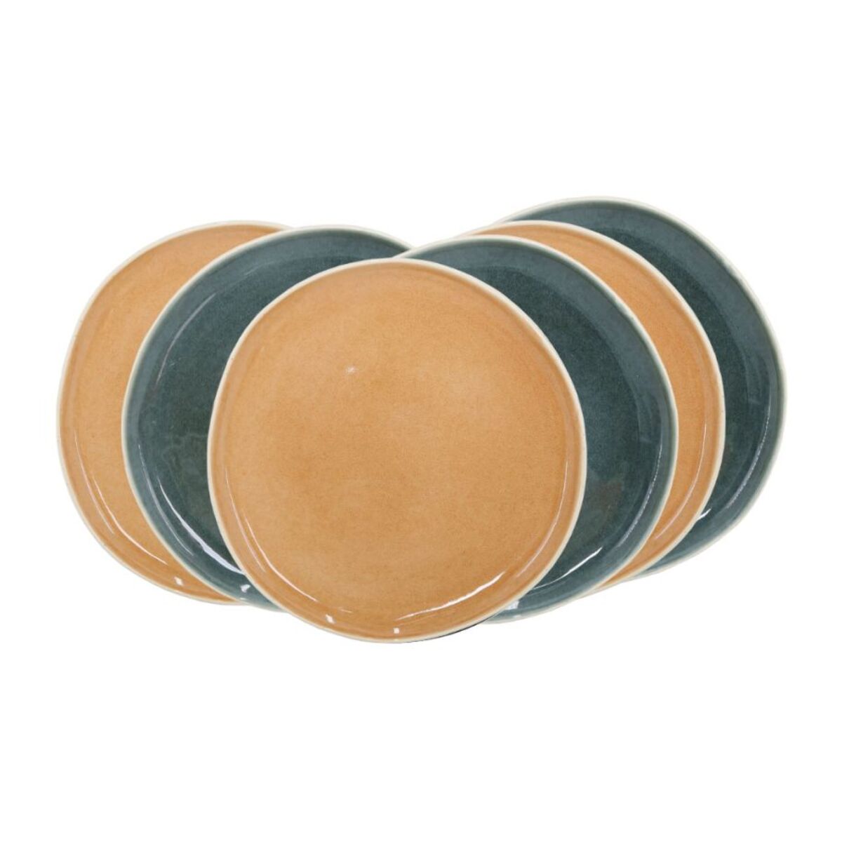 Lot de 6 petites assiettes à dessert, CORALIA