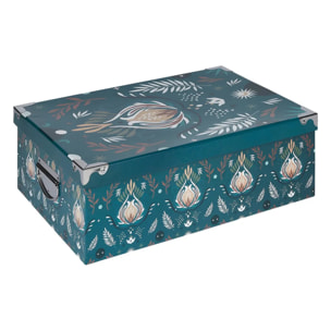 6 boîtes de rangements "Box'" bleu 48x33,5cm