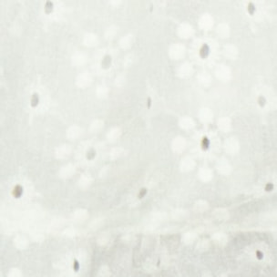 VESTIDO BAÑO BORDADO FLORES BLANCO