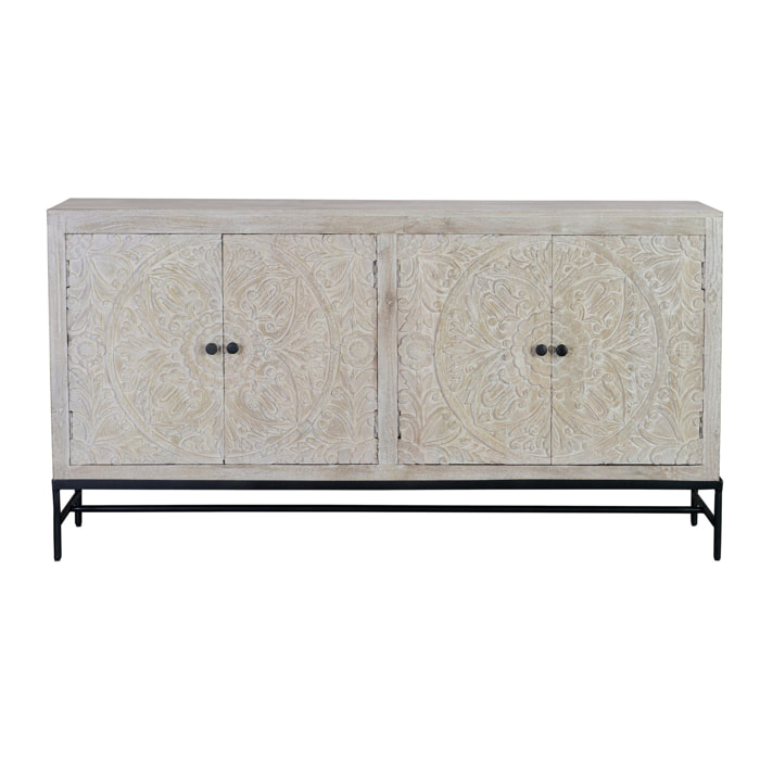 Aparador de Madera de Mango Estilo Mediterráneo Moderno