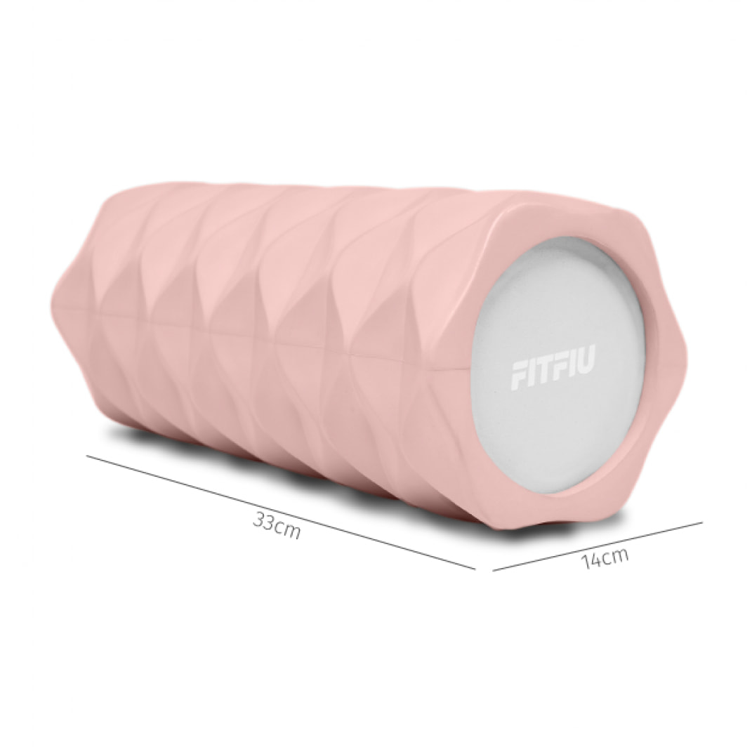 Rodillo foam roller rosa FITFIU entrenamiento yoga pilates espuma EVA