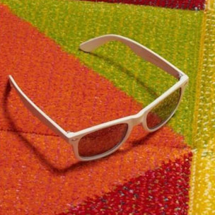 Tapis géométrique Dudi aux motifs géométriques multicolores