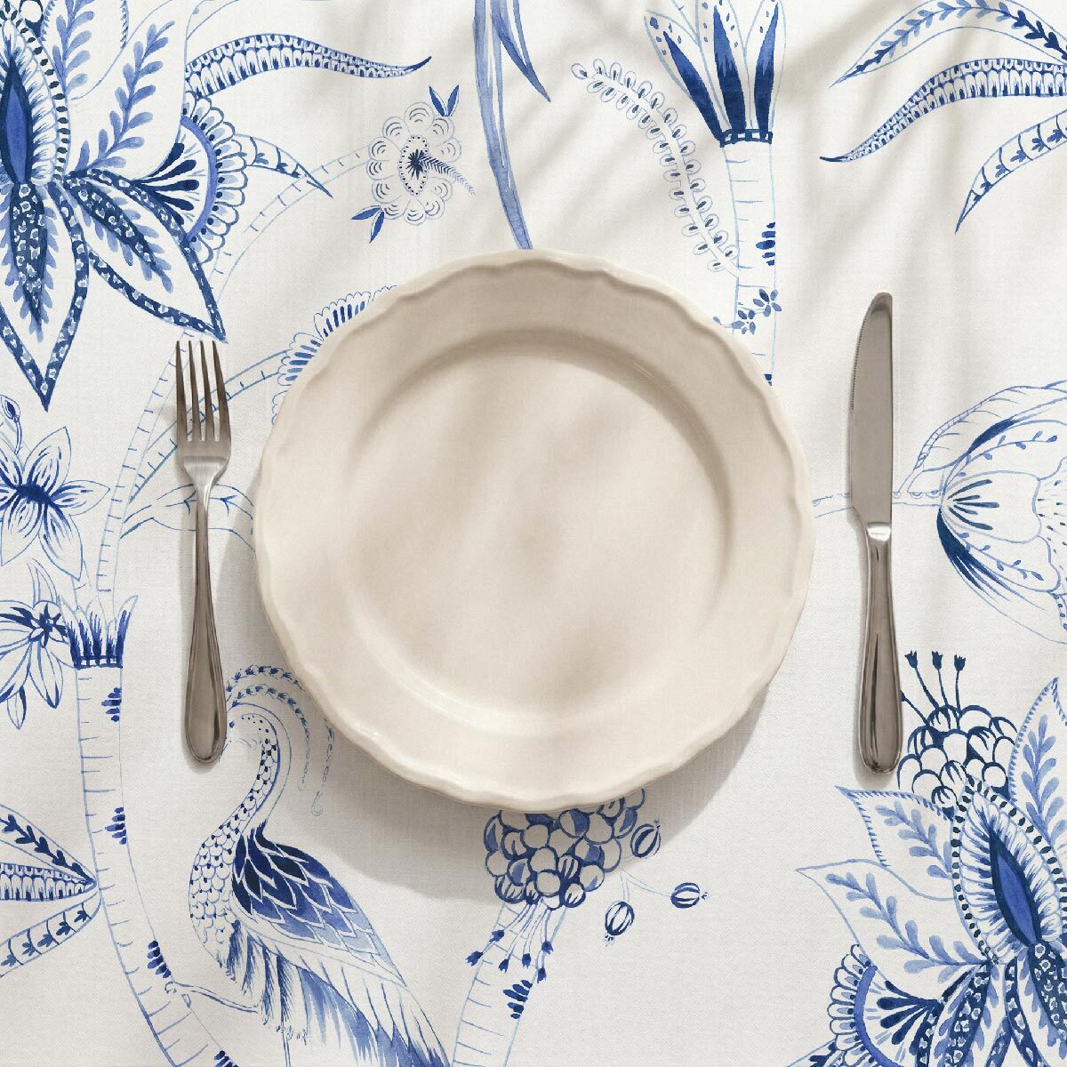 Nappe anti-taches Peacock - 100% coton -