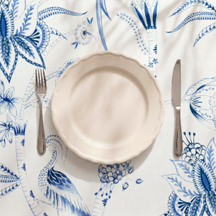 Nappe anti-taches Peacock - 100% coton -
