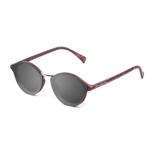 Gafas de sol PALO ALTO TURIN - Marrón demi mate / Plana blanca abajo con lente ahumada