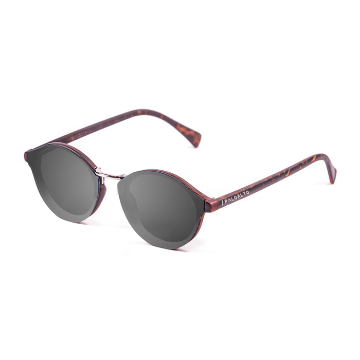 Gafas de sol PALO ALTO TURIN - Marrón demi mate / Plana blanca abajo con lente ahumada