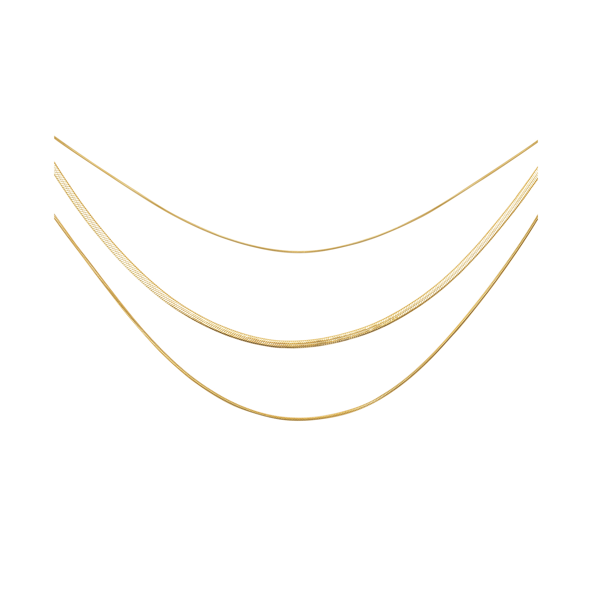 Collana Maat in Acciaio Placcato Oro