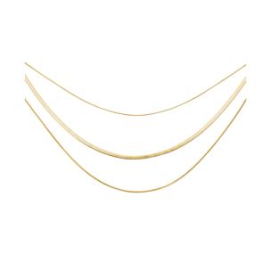 Collana Maat in Acciaio Placcato Oro