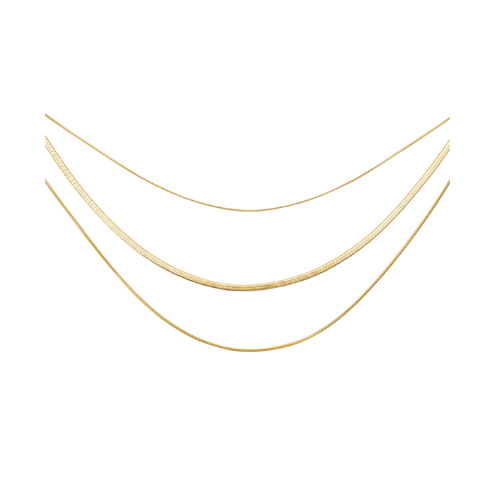 Collana Maat in Acciaio Placcato Oro