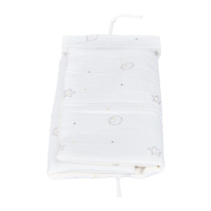 Matelas à langer nomade en coton Bio blanc