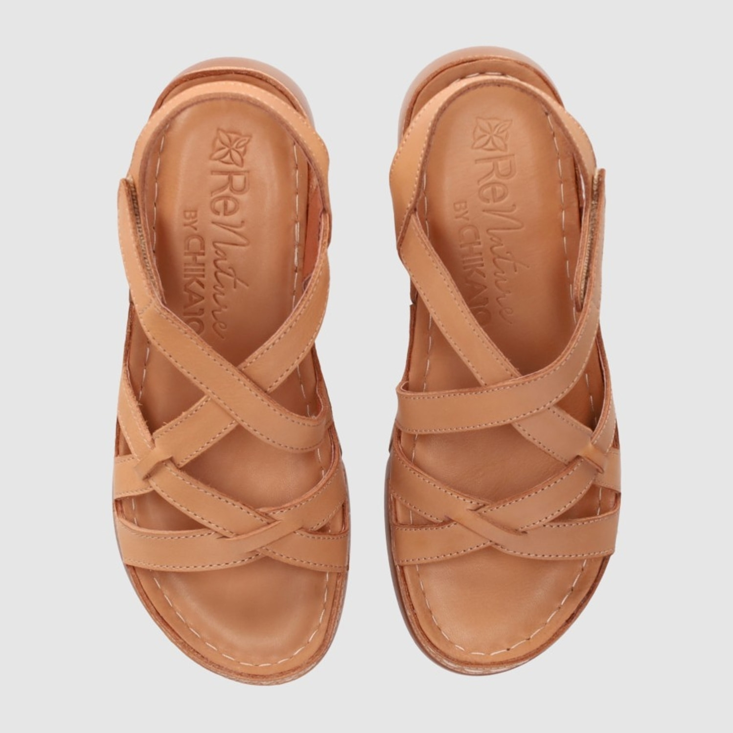 Sandalias de Piel - Arena - Tacón: 5 cm