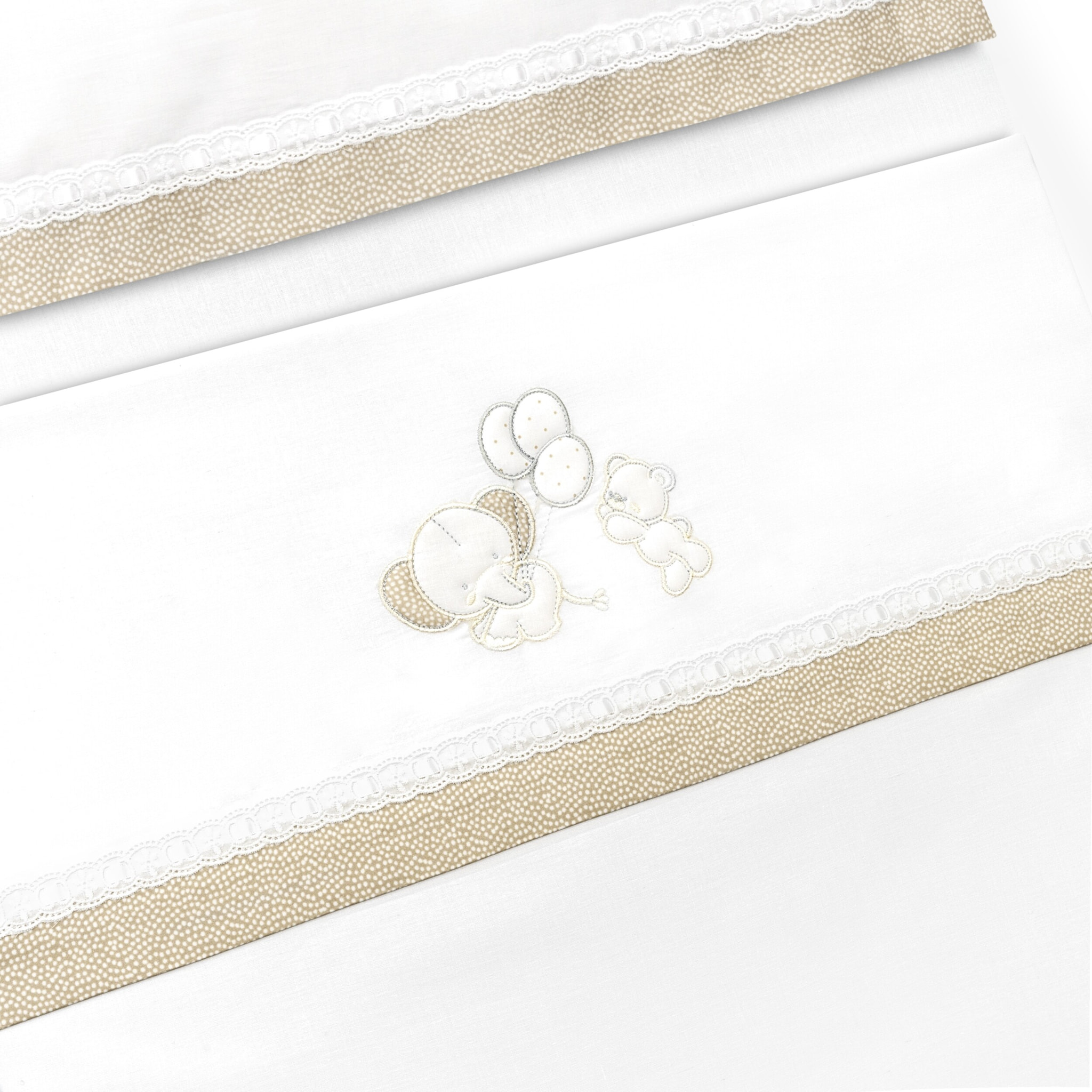 Triptico Minicuna Pasacinta Oso Elefante Globos Bco/Beig