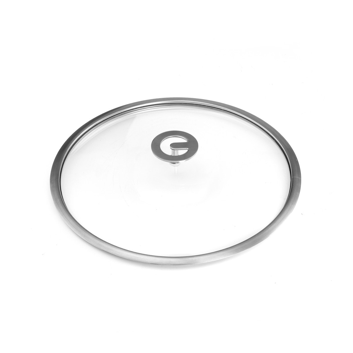 Universel - Couvercle 32 cm verre trempé et inox