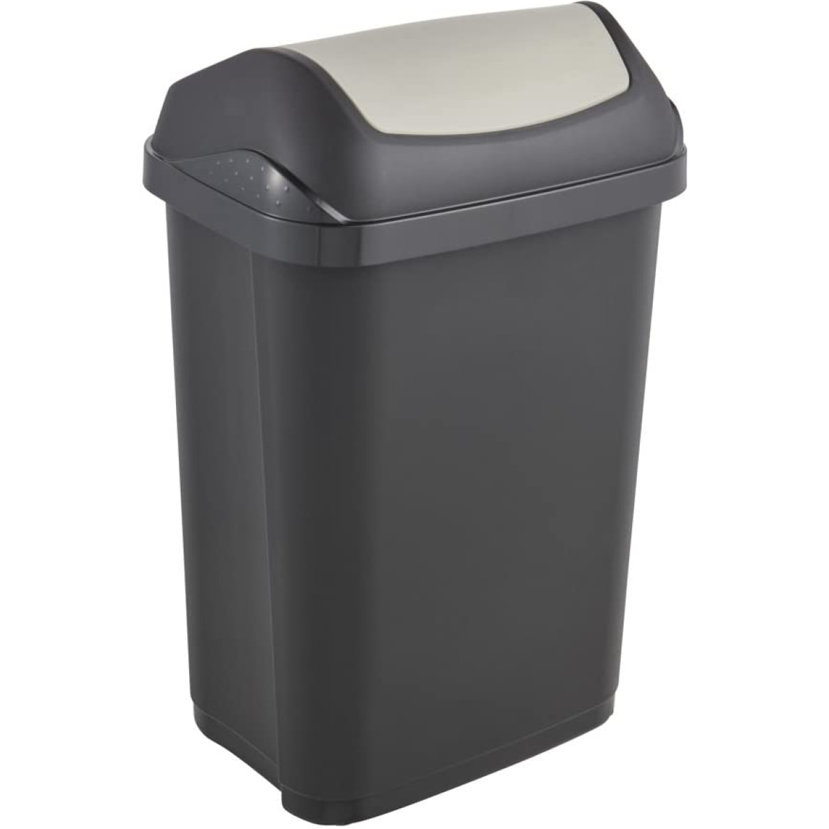 Cubo de Basura con Tapa Basculante, Swantje, Gris grafito