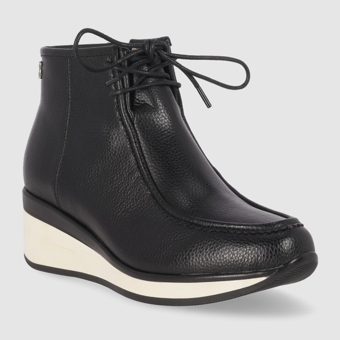 Botines de Piel - Negro - Tacón: 4 cm