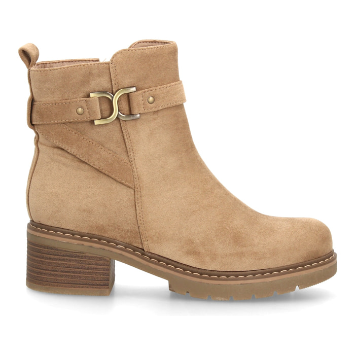 Botines para mujer con detalle metálico decorativo