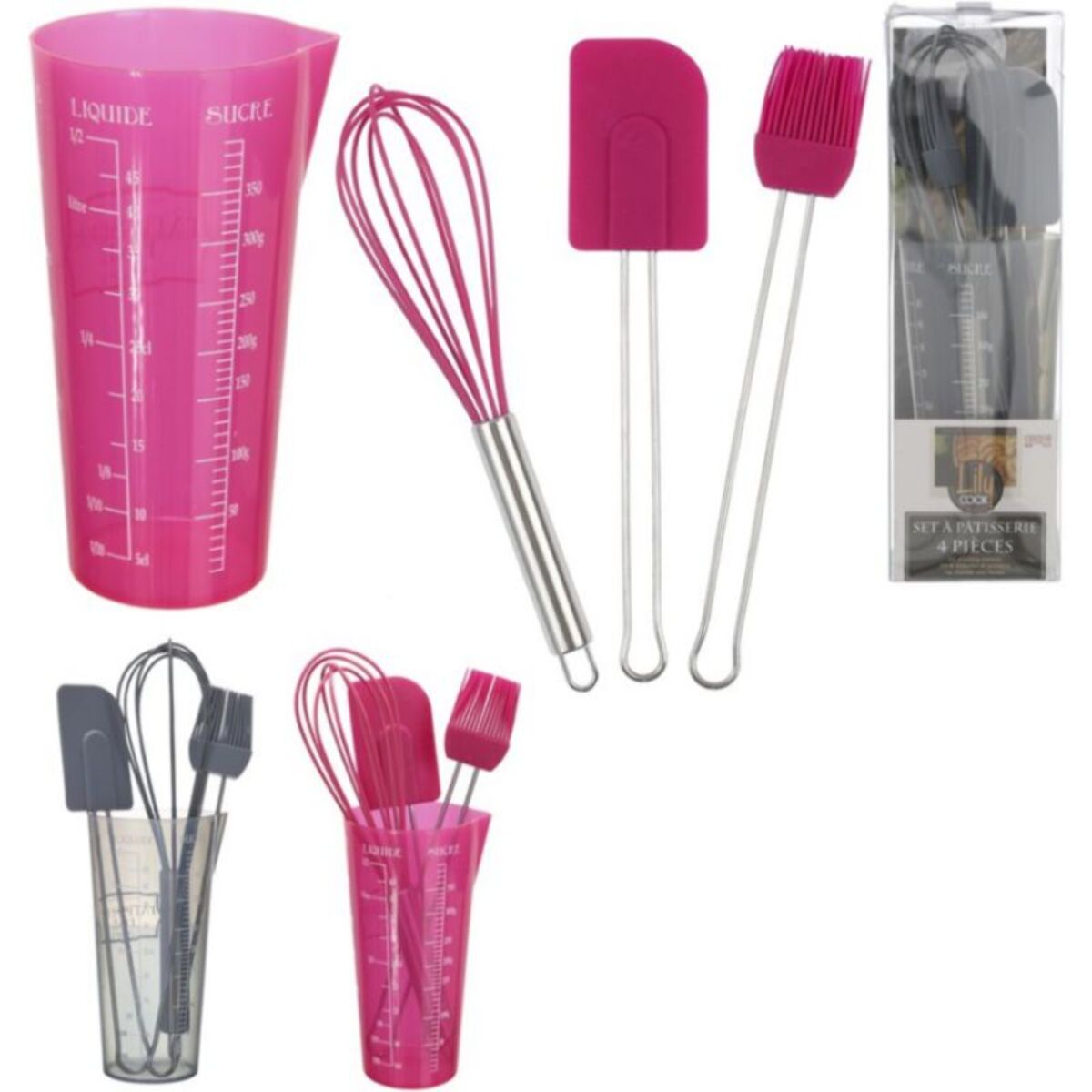 Set d'ustensiles de cuisine LILY COOK a patisserie x4 m18