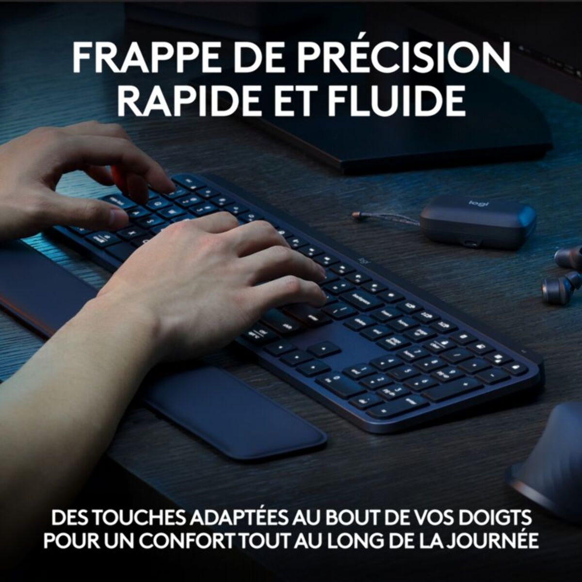 Clavier sans fil LOGITECH MX Keys S  Silencieux Graphite
