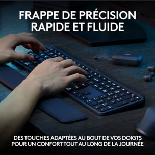 Clavier sans fil LOGITECH MX Keys S  Silencieux Graphite