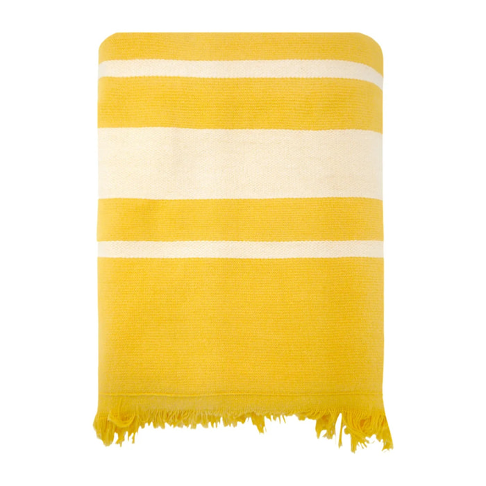 Fouta doublée éponge L - Caraibes Tournesol - 340g/m²
