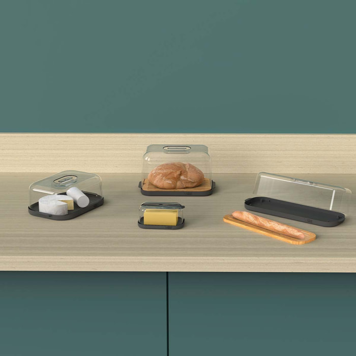 Boîte à baguette "Fresh Eat" gris