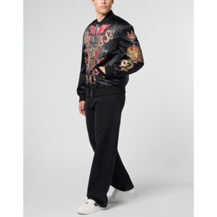 PHILIPP PLEIN Printed Nylon Bomber Tattoo