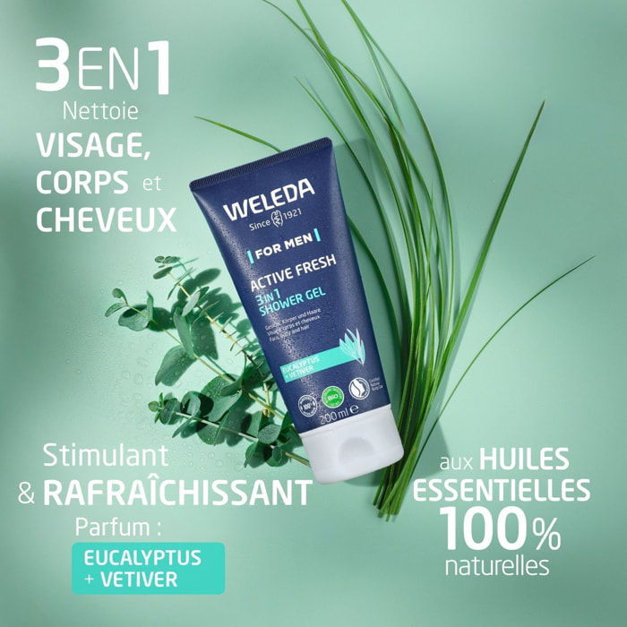 WELEDA - Duo Active Fresh - Gel Douche énergisant - 2x200 ml