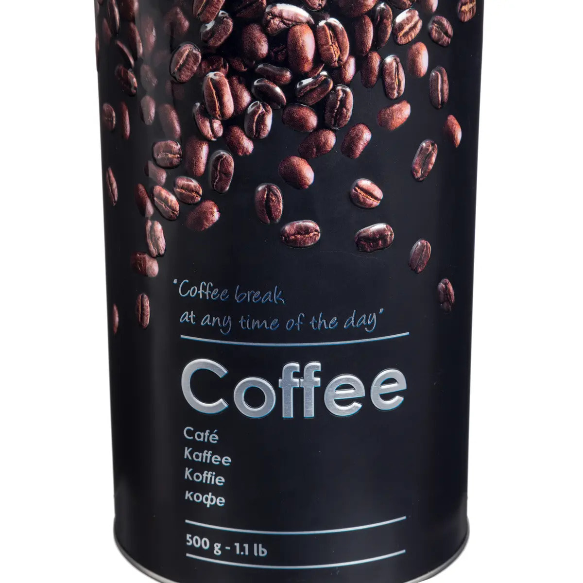 Boîte à café métal 500g "Black Edition" noir