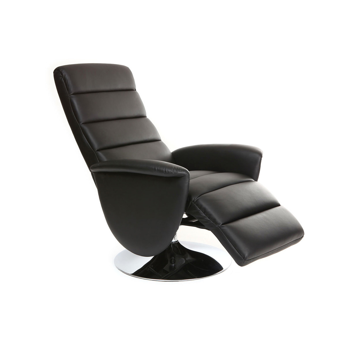 Fauteuil relax manuel noir NELSON