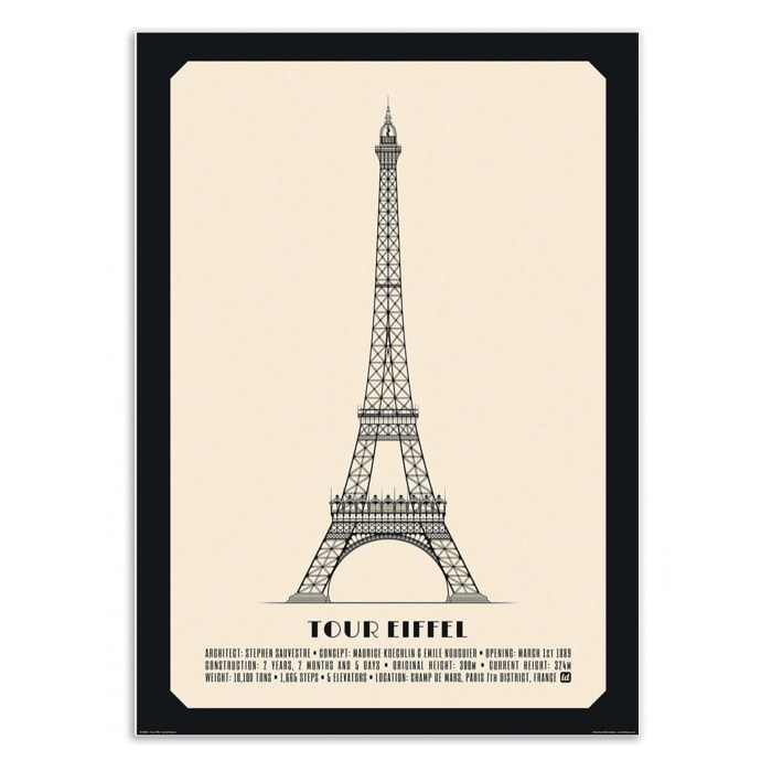 Art-Poster - Tour Eiffel - Lionel Darian - 50 x 70 cm