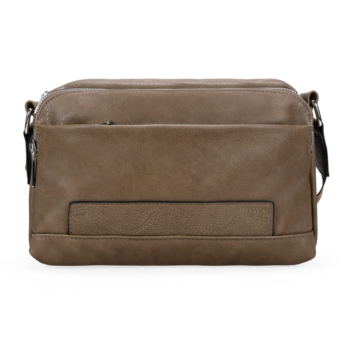 Bolso bandolera visón con asa étnica