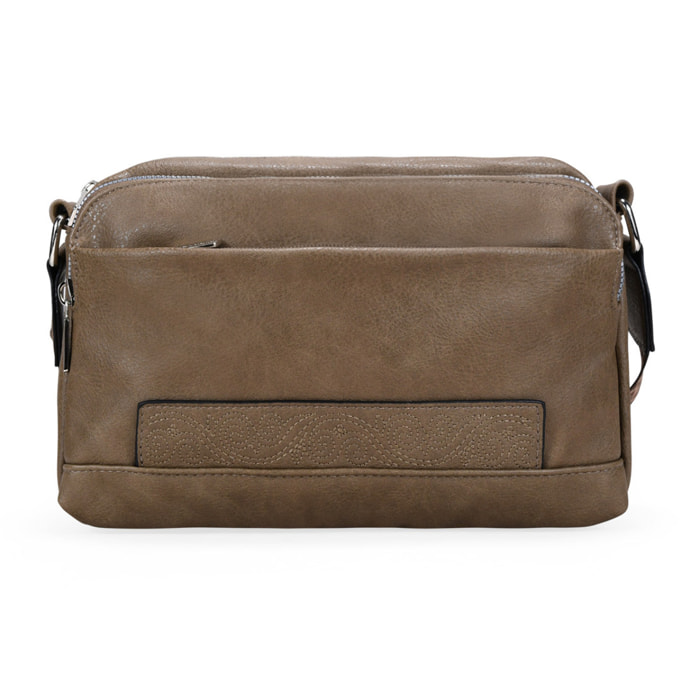 Bolso bandolera visón con asa étnica