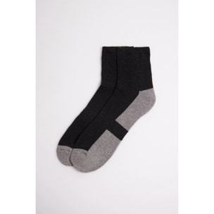 Confezione da 3 calzini sportivi in spugna grigi e neri